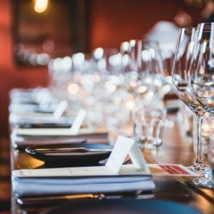 Table set up at Gala Dinner for Effervescence 2018